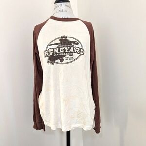 Vintage American Eagle Boneyard skateboard "Get On the Bone" long sleeve tee shi
